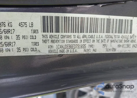 2014 Jeep Compass Latitude из США, поврежденный, VIN 1C4NJDEB6ED731035